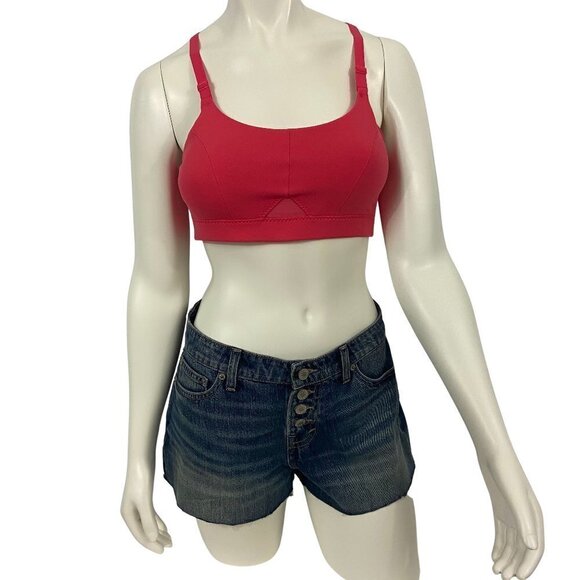 Athleta Women's Athletic Padded Sports Bra Top Coral Pink Size M NWOT - Picture 1 of 8